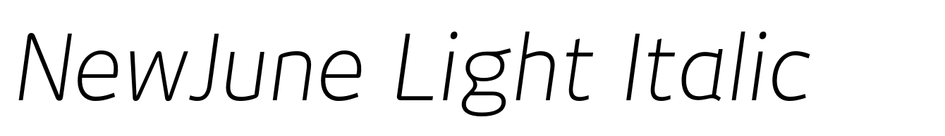 NewJune Light Italic